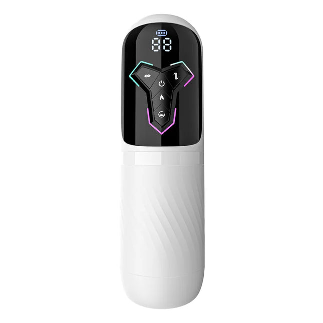 Black Mamba: A male self-stimulation device with 7 levels of extension, 5 levels of suction, 10 levels of vibration, and heat fu