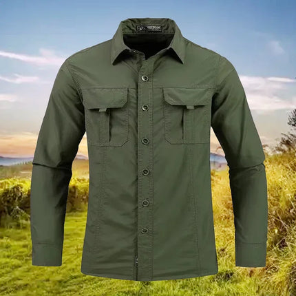 Lightweight Breathable Shirt Tactical Multifunctional Shirt Outdoor Long-Sleeved Work Shirt Breathable Sports Sun Protection
