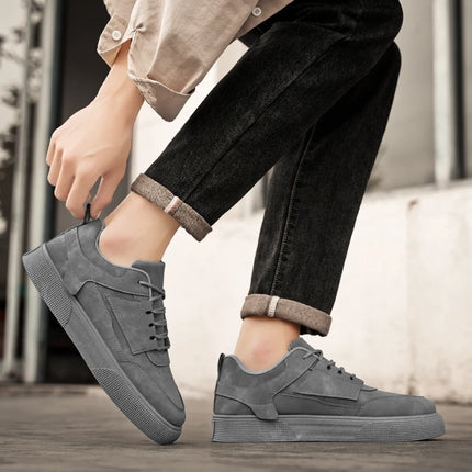 Spring and Autumn Men's Shoes New Style Low-Top Lightweight Large Size Trendy Shoes Student Fashion Versatile Thick-Soled Sports Shoes Casual Sneakers