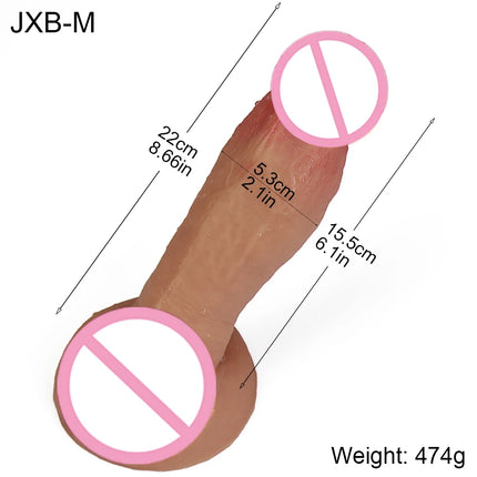 Real Men Skin Dildos Soft Silicone Suction Cup Big Huge Cock Male Artificial Penis Cheap Adult 18 Vagina Anal Sex Toys For Women