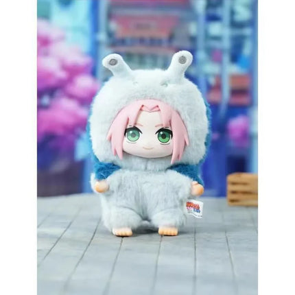 Bandai Naruto Shippuden Beast Party Plush Blind Box 15cm PVC Vinyl Doll Kawaii Figure Desk Decoration Collectible Gift for Fans