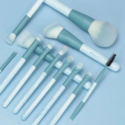 12pcs Makeup Brushes Set Portable Foundation Powder Blending Blush Concealer Synthetic Fiber Bristle Brush Blending Makeup Brush