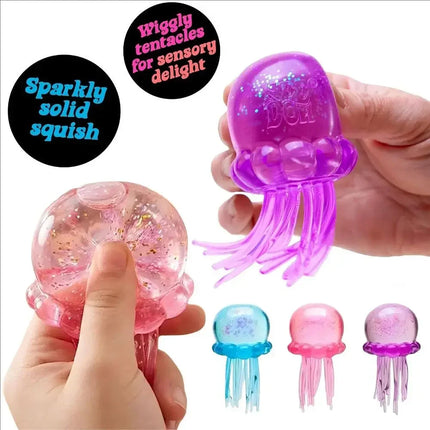 Squishies Nee Doh Medusa, Juguete Sensorial de Agua, Juguete Antiestrés de Gel Suave para Apretar