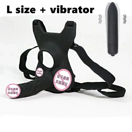 10 Frequency Double Penetration Vibrator for Couples Adult Sex Toy Men's Strap-On Anal Plug Dildo Butt Plug Vagina Plug