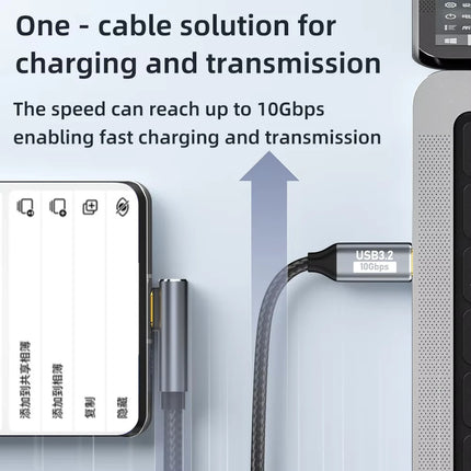 100W USB-C 3 Gen2 10Gbps Cable Type-C to C 4K@60Hz Video Cable QC3.0 5A Fast Charging Cable For iPhone16 17 MacBook Pro Samsung