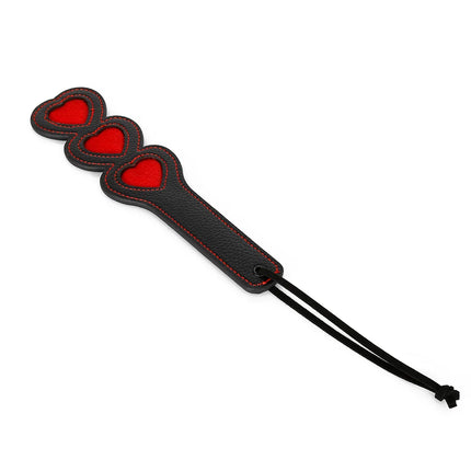 Black Red Heart Flogger Leather Bdsm Whips Spanking Paddle Slave Adult Sex Toys for Womans Bondage Restraints Whips Sex Shop ﻿