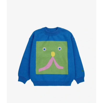 2025 New BC Round Neck Pullover Warm Sweater for Boys and Girls Children's Clothing Animal Cartoon Pattern Warm Birthday Party