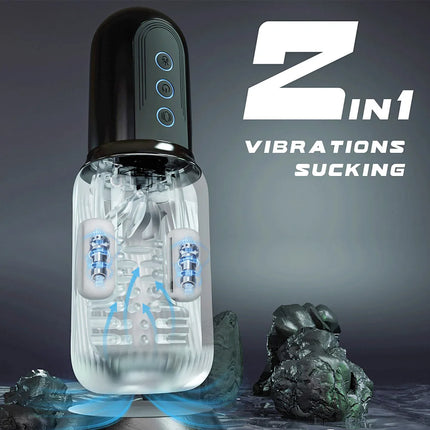 Automatic Male Sucking Mastubator Vibration Blowjob Machine Masturbation Cup Sex Toys Adult Goods for Men Masturbate Supplies