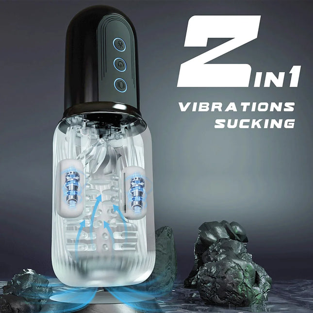 Automatic Male Sucking Masturbator Vibration Blowjob Machine Masturbation Cup Sex Toys Adult Goods for Men Masturbate Supplies