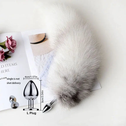 Separable Anal Plug Real Fox Tail Cosplay Butt Plug Anal Sex Tail Adult Products Anal Sex Toys for Woman Couples Men Sexy Shop