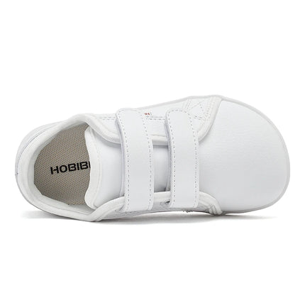 HOBIBEAR Kids Barefoot Shoes Little/Big Kids Wide Toe Minimalist Sneakers Lightweight Hook and Loop Artificial Leather Shoes