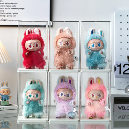 Trendy Transparent Silicone Rubber Display Box Blind Box Storage Case Protective Stand for Toys Collectibles