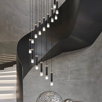 Interior Lighting Nordic Chandelier Home Decoration Living Room Pendant Modern Lustre Hall Lighting LED Staircase Long Pendant