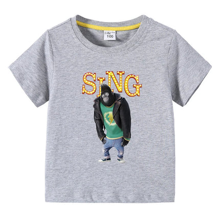 Kids Clothing Short Sleeve t shirts Sing Movie Graphic Children's Summer Casual Cute Cotton Tee