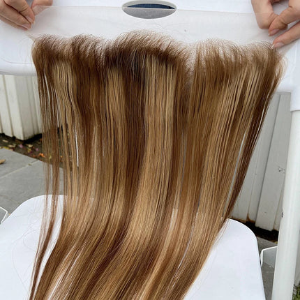 #P427 Highlight Straight 13x4 Lace Frontal 100% Raw Virgin Human Hair 4x6 Transparent Lace Closure Pre-Plucked Invisible Lace