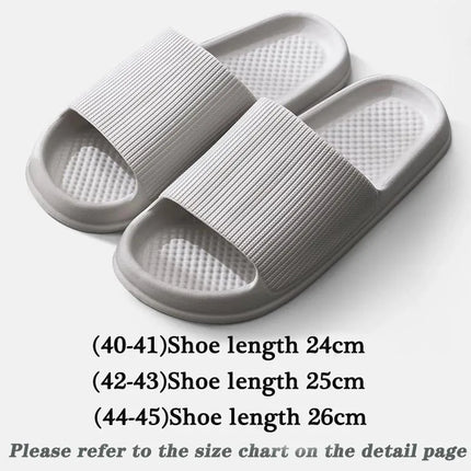 Fashion Men's Women's Sandals Anti-Slip Wear-Resistant EVA Thick Sole Comfortable Home Slippers Bathroom Bath Flip-Flops