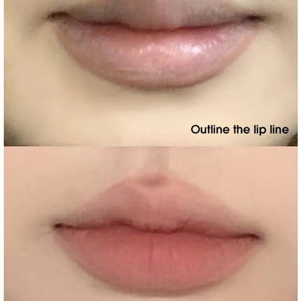 Light sweet and soft fog lipliner outlines the lip shape, lasting, not easy to fade, not take off makeup, nude pink lip liner