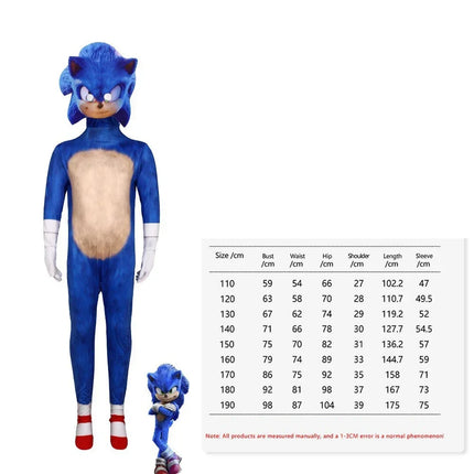 Wholesale New Sonic Costume Kids Miles Prower Knuckles Shadow Hedgehog Jumpsuit Anime Sonic Cosplay Halloween Birthday Party Cosplay