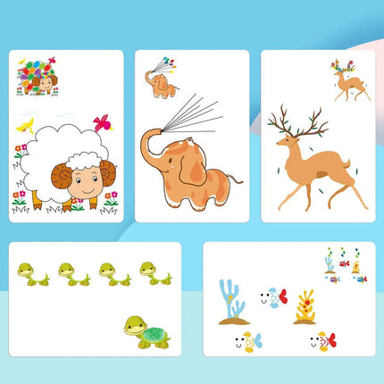 Children Finger Painting Set Baby Montessori Toys Creative DIY Toddler Finger Drawing Books Kids Learning Educational Toy Gifts