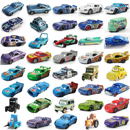Cars toy Pixar Cars Toy Lightning McQueen Jackson Storm Mater Sally Sheriff 1:55 Diecast Model Car Toy Children Birthday Gift