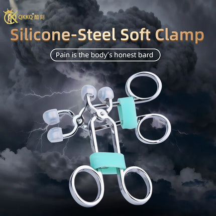 QKKQ Handheld Stainless Steel Nipple Clamp Nipples Stimulator Sexy Tools Teat Bondage For Women Couple Intimate Game BDSM Toys