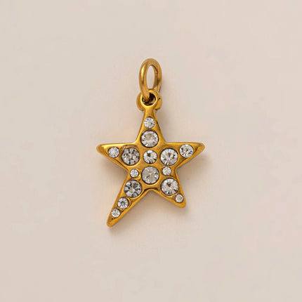 Stainless Steel DIY Cactus Coffee Cup Love Butterfly Pendant Vacuum Plated 18K Gold in Furnace charms for jewelry