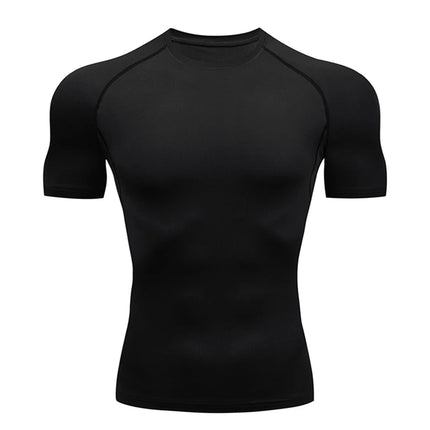 New Men's Running Compression T-Shirt Short Sleeve Gym Workout Shirts Fitness Shirts Men's Jogging Sportswear Sweatshirts