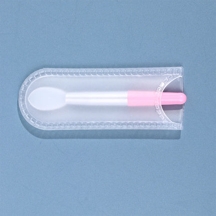 1PCS Small Makeup Brushes Lipstick Applicator Brushes With Anti-lost Cover For Lip Care Makeup Use Silicone Lip Brush
