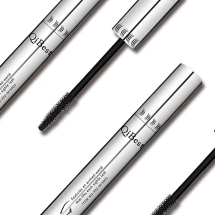 Qibest Silver Tube Mascara Waterproof Long & Curling Black Eyelashes Easy Removal No Dizziness Everlastingly Lasting