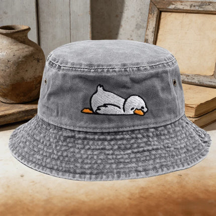 Adorable Duck Pattern Fisherman's Cap Ideal for Couples' Casual Outings Men's Fisherman Hat and Women's Sun - Blocking Hat