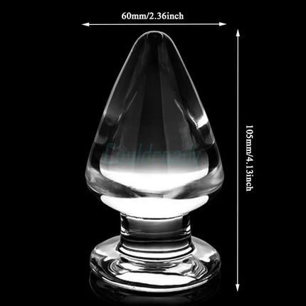 Large Crystal Butt Plug Vagina Ball Big Pyrex Glass Anal Dildo Bead Adult Sex Toys for Women Men Gay Masturbator