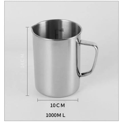 New Stainless Steel Laboratory Beaker Graduated 500ml Measuring Cups 1000ml Espresso Mugs Baking kitchen gadgets measuring cups and spoons