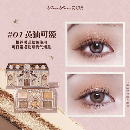 Flower Knows Makeup The Sweetie Bear Collection Eyeshadow Palette 6 Colors Glitter Matte Bronzer Multi Use Kawaii  Cosmetics
