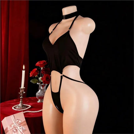 Erotic Bras Underwear Woman Sexy Backless Teddy Bodysuit Halter Crotchless Hot Bikini Lingerie For Cosplay Revelry Night Outfits