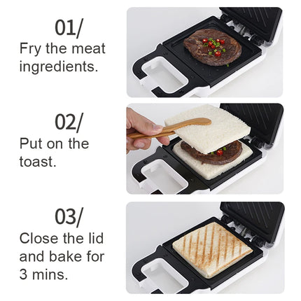 Sandwich machine breakfast machine household light food machine frying machine multi-function heating toast pressure toaster