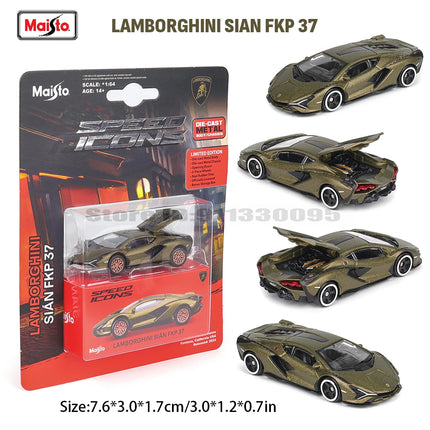 Maisto 1:64 Ferrari 812 Superfast SF90 SP1 Lamborghini 37 Chassis full alloy die-casting car model collection gift toys