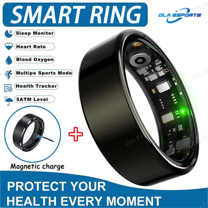 2026 Smart Ring For Man Women Blood Pressure Heart Rate Sleep Monitoring Smartring IP68 & 5ATM Waterproof Multi-sport Mode rings