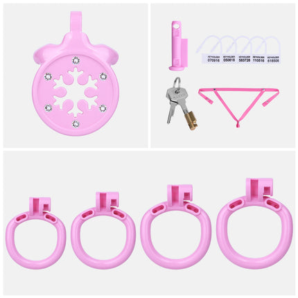 ANOSX Resin Penis Cages Crystal Inlaid Male Chastity Cage Multi-colors Cock Cages With Chastity Belt Imitation Clitoris Sex Toys