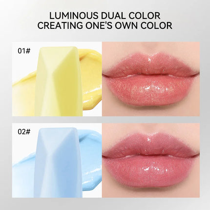 Gecomo Temperature Color Change Lip Balm Long-Lasting Hydration Soft Moisturizing Deep Nourishment Fine Glitter Anti-Wrinkle Enhance Complexion Lip Care