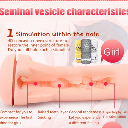 Realistic Vagina Anal Male Masturbator Silicone Soft Tight Pussy Erotic Adult Toys Penis Sex Toys for Men Masturbation Cup 18+