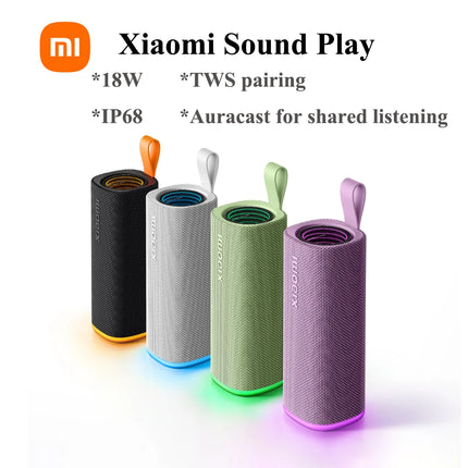 Xiaomi Sound Play TWS Stero Speaker Bluetooth 6.0 IP68 Waterproof 2600mAh Battery 18W Portable Speaker For Party Music