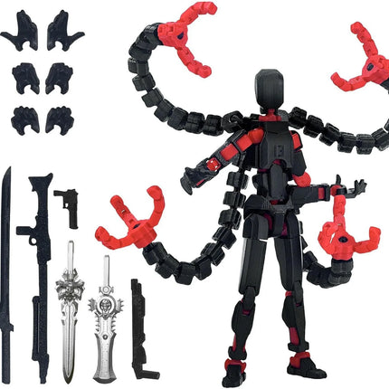 Assembly Completed T13 Action Figure 3D Printed Multi-Jointed Movable Titan 13 Lucky Dummy Nova Robot Action Figure Desktop