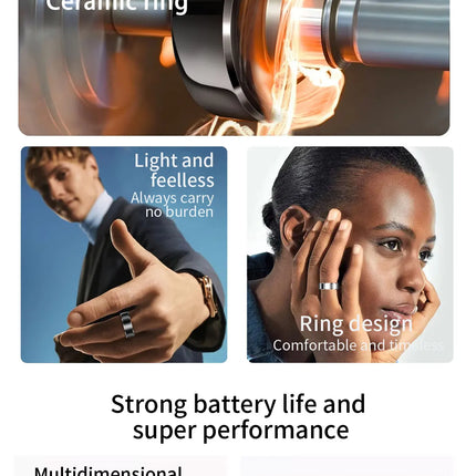 Smart Ring FOR Huawei Xiaomi Heart Sports Ring  Black Technology Sleep Monitoring Xiaomi Bluetooth Suitable for ios/Android