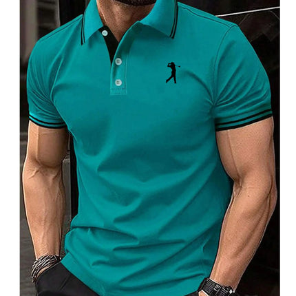 3D Digital Printed Men's Short-Sleeved Polo Shirt for Comfortable Wear, Summer Fashion Casual Men's Short-Sleeved Shirt