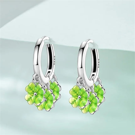 Original Earrings 925 Silver Fruit Series Cherry Strawberry Hoop Earrings Ear Studs Zircon Making Jewelry for Women Girl Party