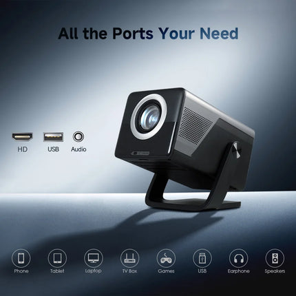 Velec Projector TP900 800 ANSI Lumens Native 1080P 8K Support Android 14 Auto Focus Hi-Fi Speaker Portable Outdoor Home Cinema