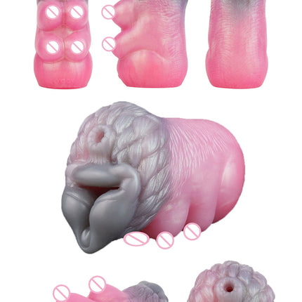 YOCY Animal Wolf Male Masturbator Sexy Breast Silicone Penis Stroker Pocket Pussy Lifelike Vagina Onahole Sex Toys For Adult Men