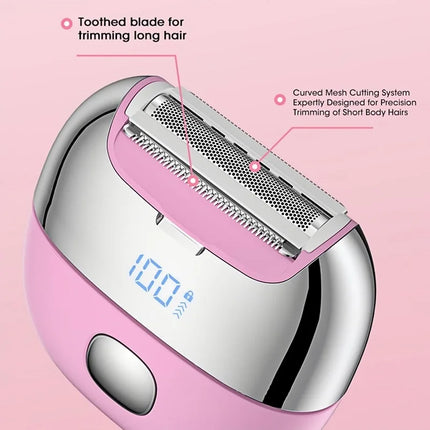 Electric Bikini Trimmer Painless Shaver for Face Legs Underarm Waterproof Portable Women Epilator Lady Shaver for Intimate Areas