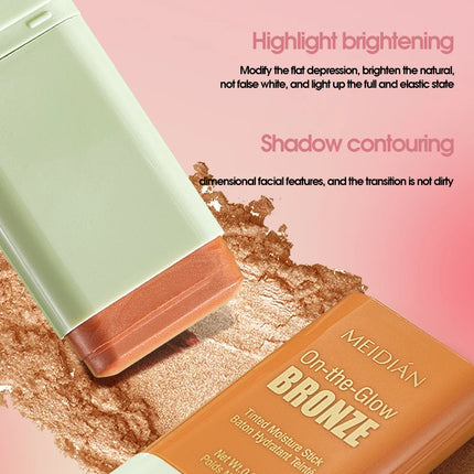 Durable waterproof powder blusher stick, vibrant color, multi color options, rich color display, suitable for daily and holiday