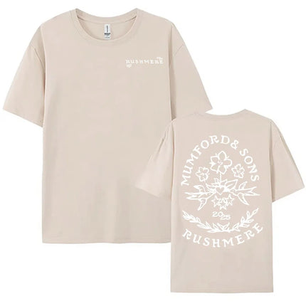 RUSHMERE Album 2025 Graphic T-shirt Folk Rock Band Mumford & Sons Printing Tshirts Cotton Men Women Summer T Shirts Hip Hop Tees